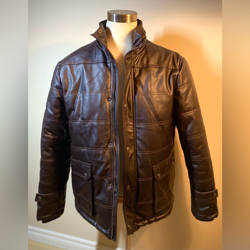 Emporio & Company - Brown 100% Genuine Leather Jacket - XXL